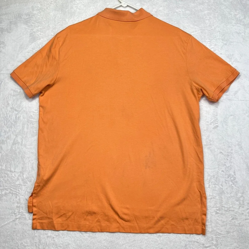 Polo Ralph Lauren Polo Mens XL Orange Pima Soft Touch Short Sleeve Pony Logo